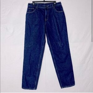 Full Blue Med Dark Wash Flannel Lined Winter Jeans 14
